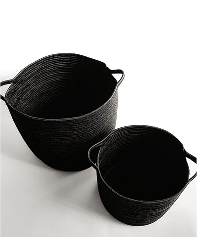 Black Storage and Laundry basket with Handles
