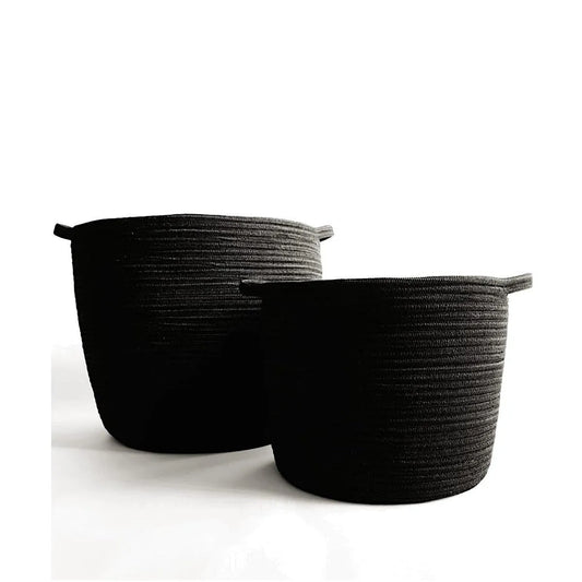 Black Storage and Laundry basket with Handles