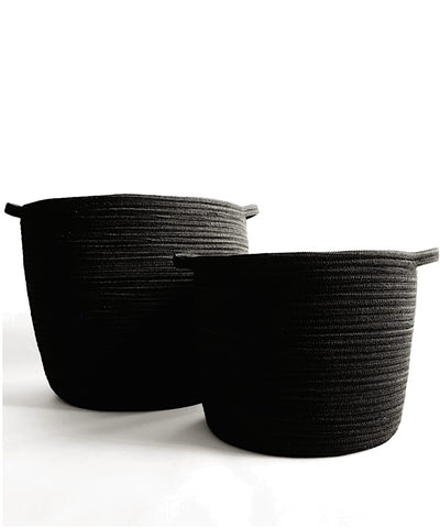 Black Storage and Laundry basket with Handles