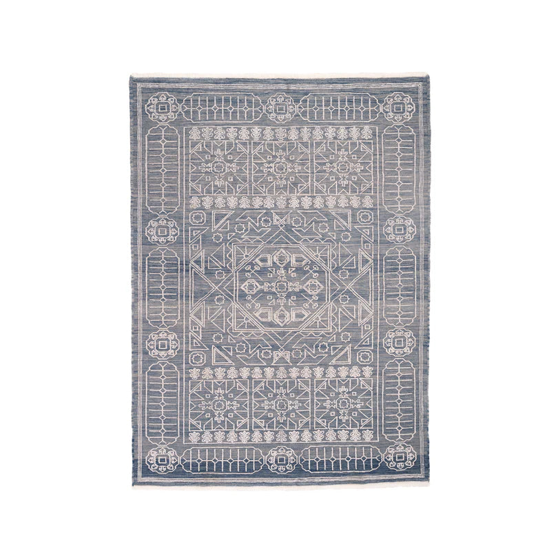 Blue Pendant Hand-knotted Carpet