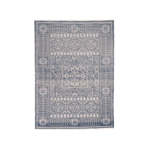Blue Pendant Hand-knotted Carpet