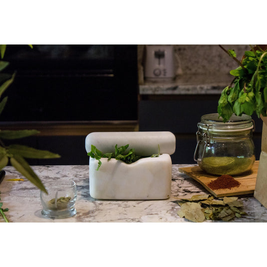 Square Mortar And Pestle - Cairo Stone Studio- The Mob Collective
