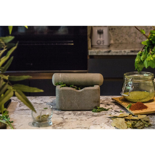 Square Mortar And Pestle - Cairo Stone Studio- The Mob Collective