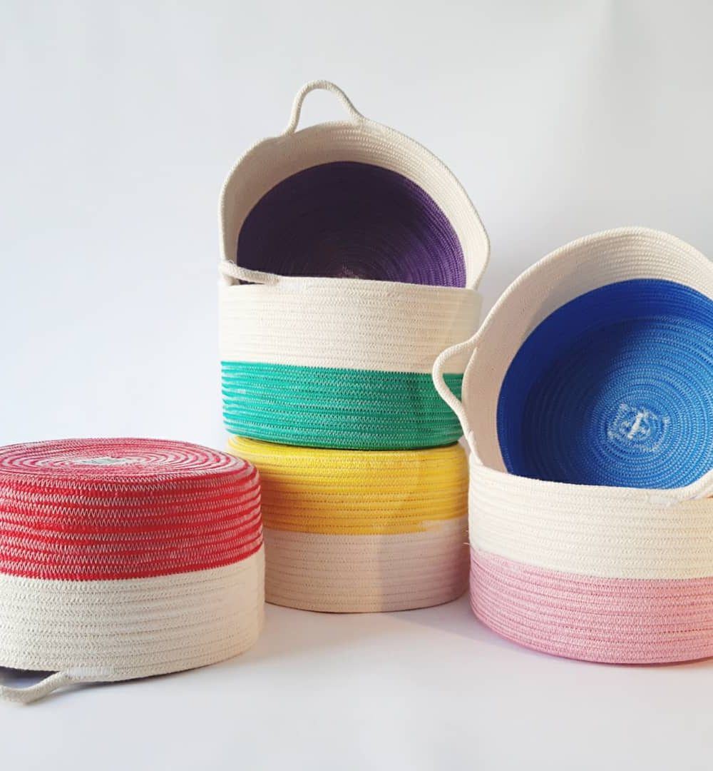 Colored Cotton x Silk Organizer Basket