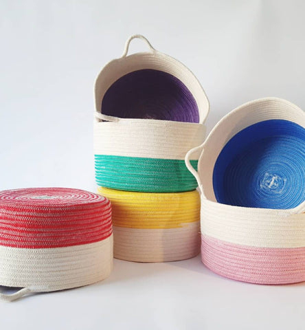 Colored Cotton x Silk Organizer Basket