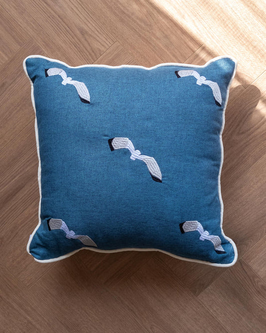 Seagull With A Catch Cushion