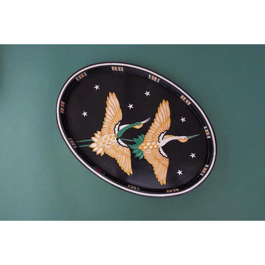 Golden Bird Oval Tray - Rofoof- The Mob Collective