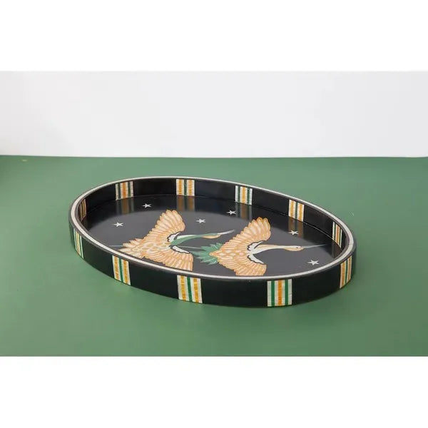 Golden Bird Oval Tray - Rofoof- The Mob Collective