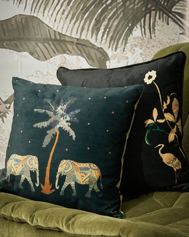 Elephant's Palm - Velvet Cushion