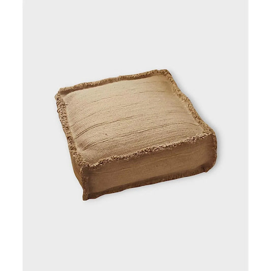 Natural Jute Square Pouf