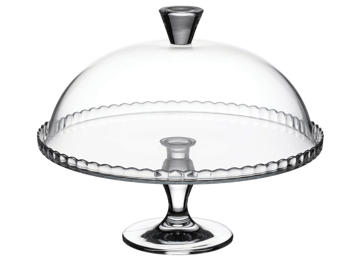 Pasabahce Petite Patisserie Footed Serving Platter with Dome