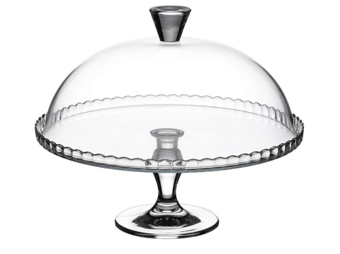 Pasabahce Petite Patisserie Footed Serving Platter with Dome