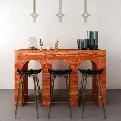 Red Travertine Bar