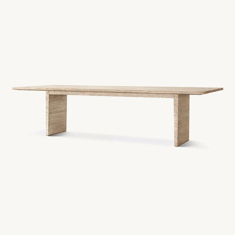 Travertine Dining Table (Two Legs)
