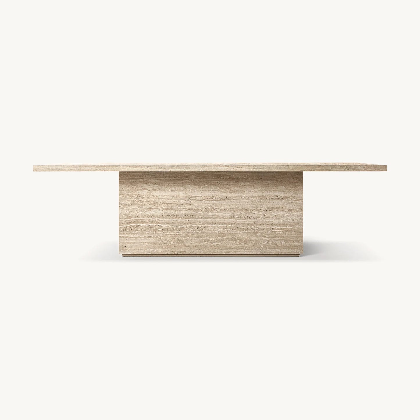 Travertine Dining Table (Bulky Base)