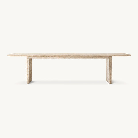 Travertine Dining Table (Two Legs)