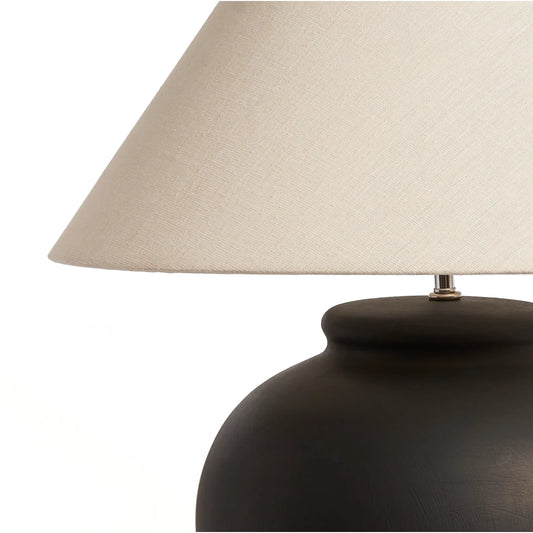 Large Black Sun Table Lamp