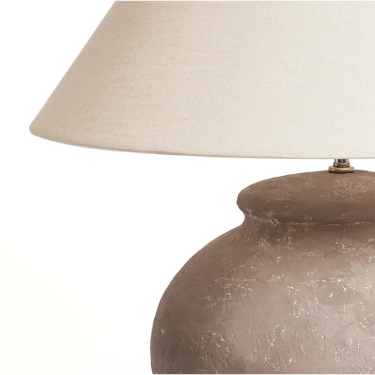 Large Greige Sun Table Lamp