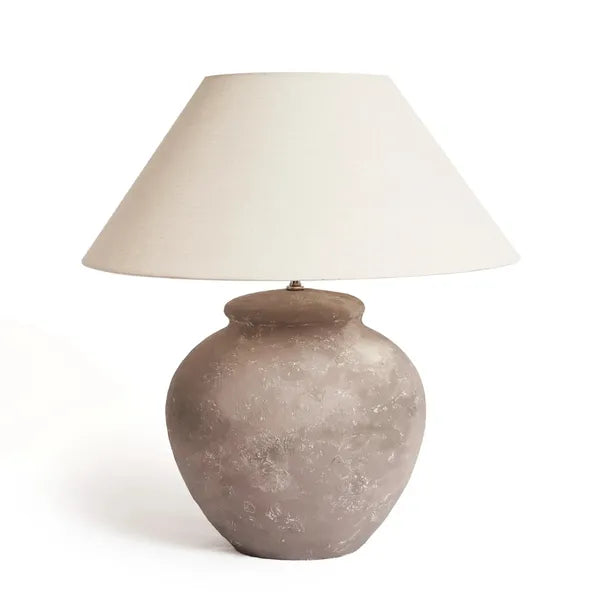 Large Greige Sun Table Lamp