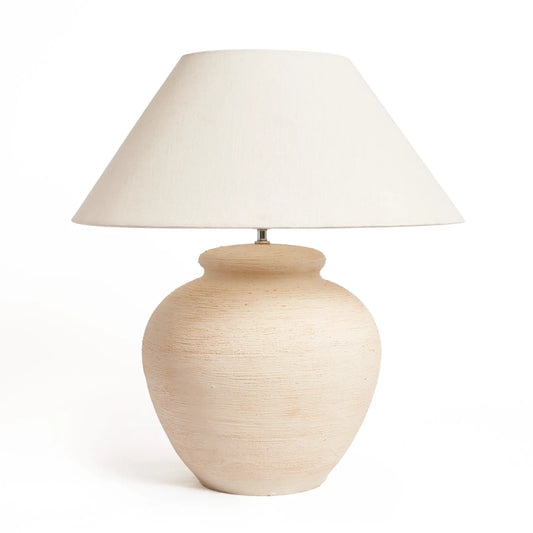Large Off White Sun Table Lamp