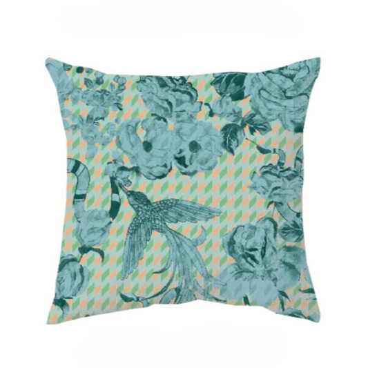 The Blue Hummingbird Cushion