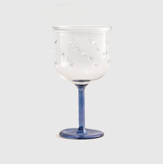Half Colored Stemmed Glass
