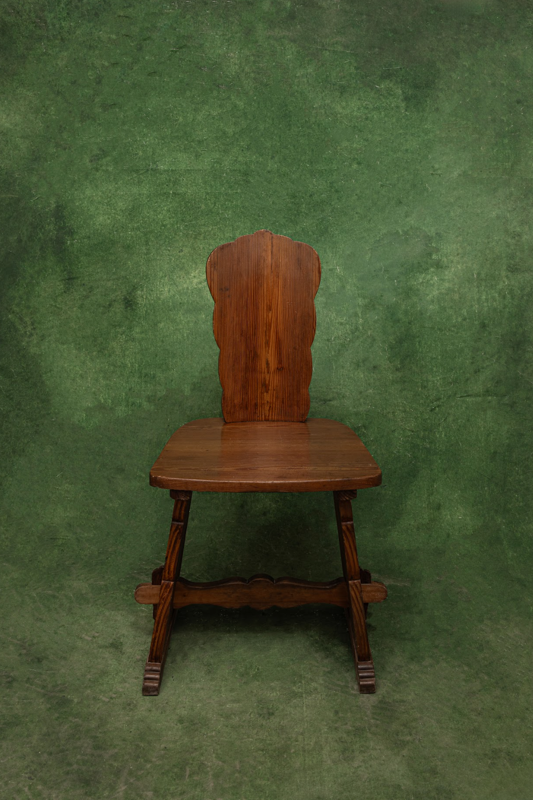 Pair of '70s French Pine Chairs
