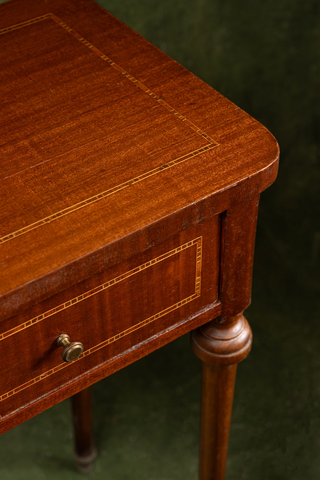 Italian Walnut Inlaid Side Table