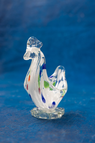 Multi Colored Murano Bird Trinket Dish