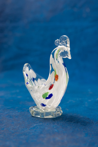 Multi Colored Murano Bird Trinket Dish