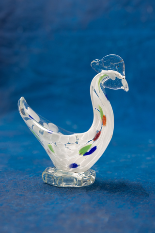 Multi Colored Murano Bird Trinket Dish