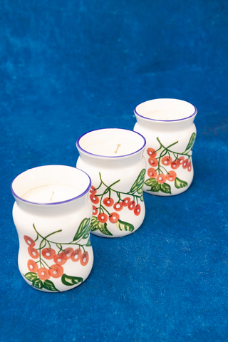 Ceramic FTD, Cherries Candle Jars Set