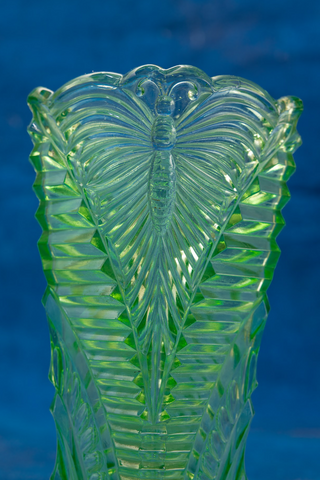 Summer Butterfly Glass Vase