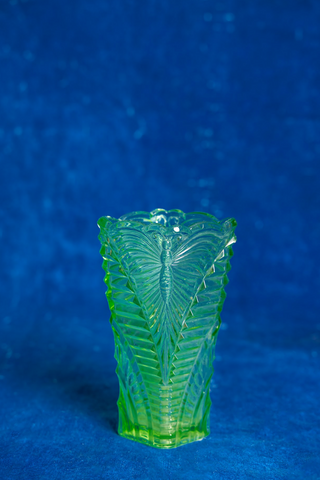 Summer Butterfly Glass Vase