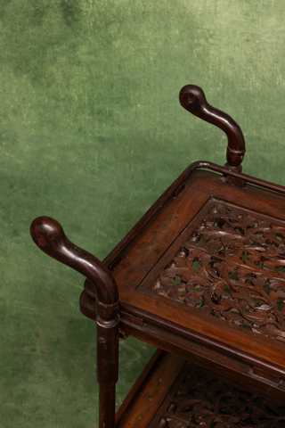 Indian Carved Hardwood Serving Table