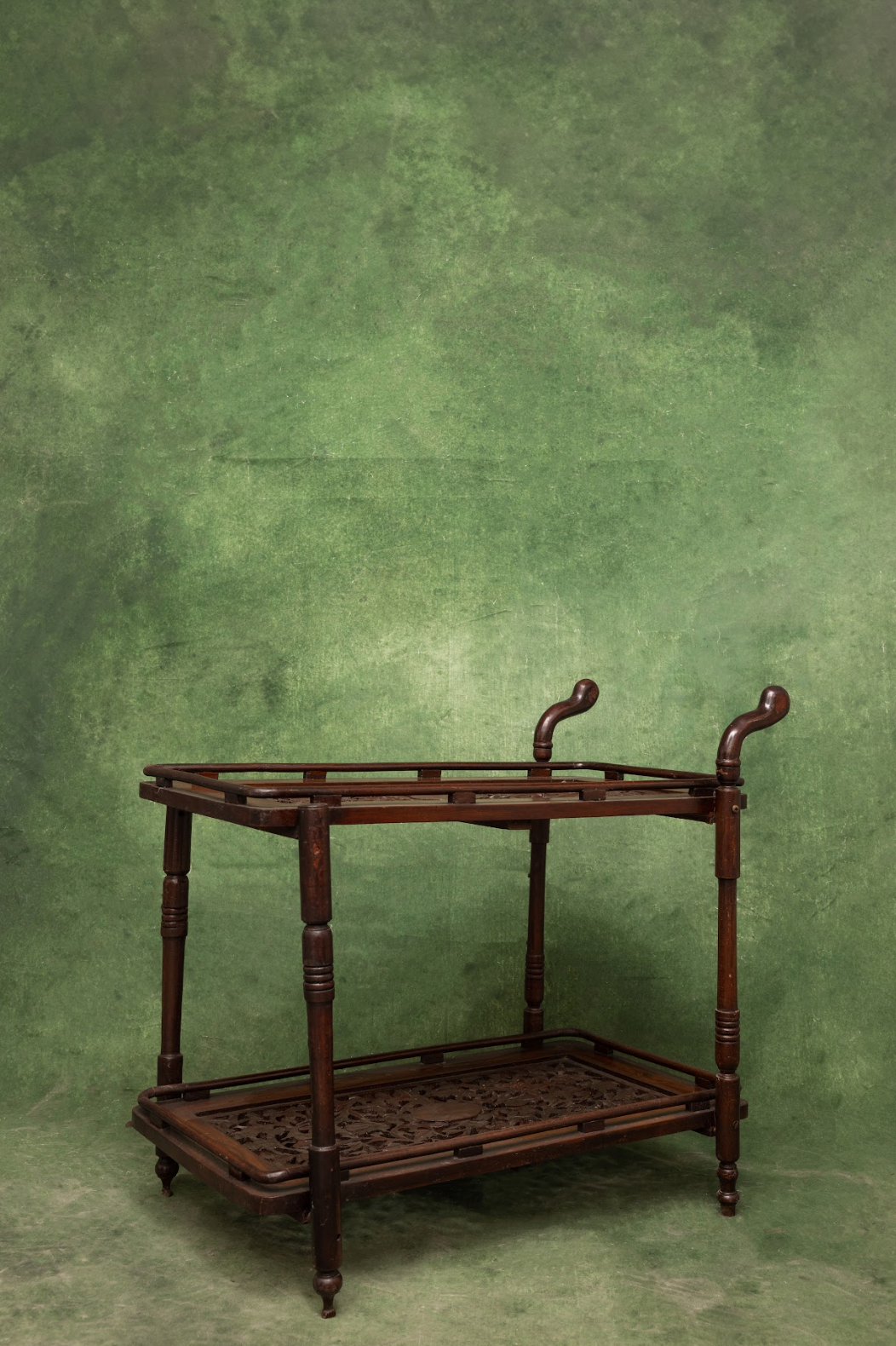 Indian Carved Hardwood Serving Table