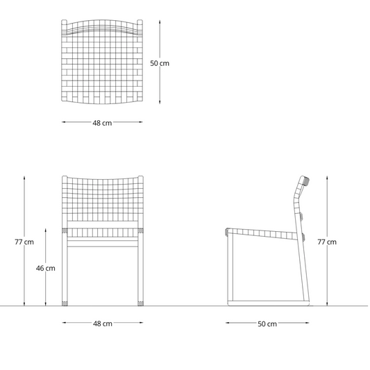 Linen Webbing Chair by B√∏rge Mogensen