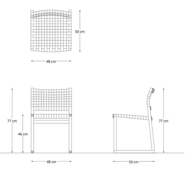 Linen Webbing Chair by Borge Mogensen