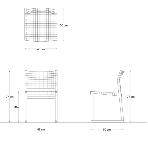 Linen Webbing Chair by Børge Mogensen