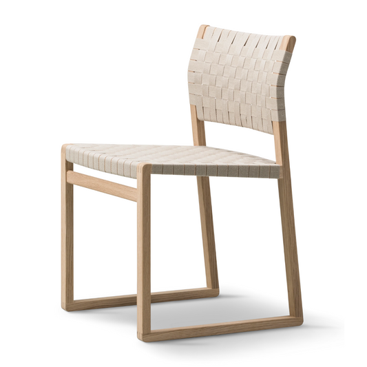 Linen Webbing Chair by B√∏rge Mogensen