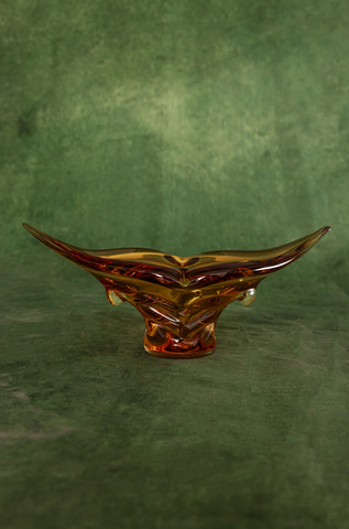 Chalet Art Glass Basket/Short Arm Gondola in Amber