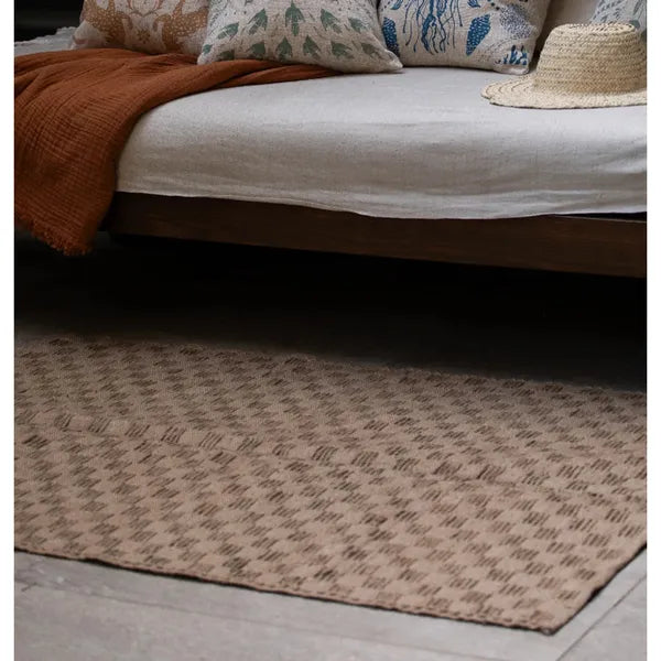 Checkered Jute Rug