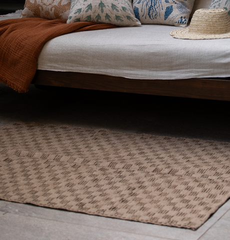 Checkered Jute Rug