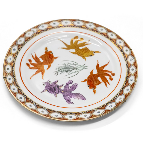 Chinoiserie Gilt Koi Plates Mini Set