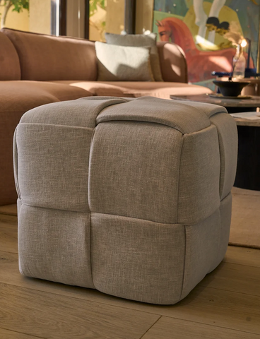 Grid Ottoman Pouf