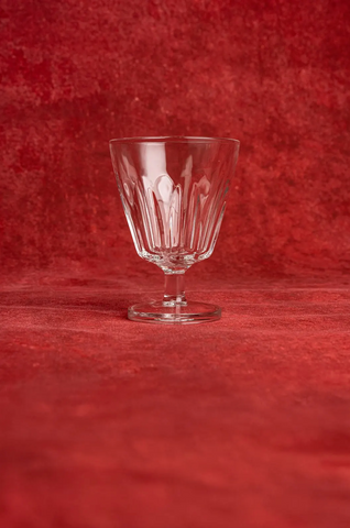 Set of 8 French Cut Crystal Wine Glasses