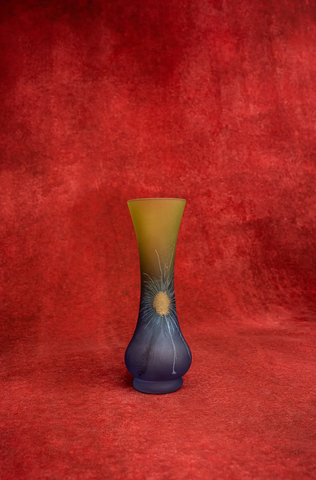 Frosted Glass Flower Vase by Ambiente Zwieswel, Germany