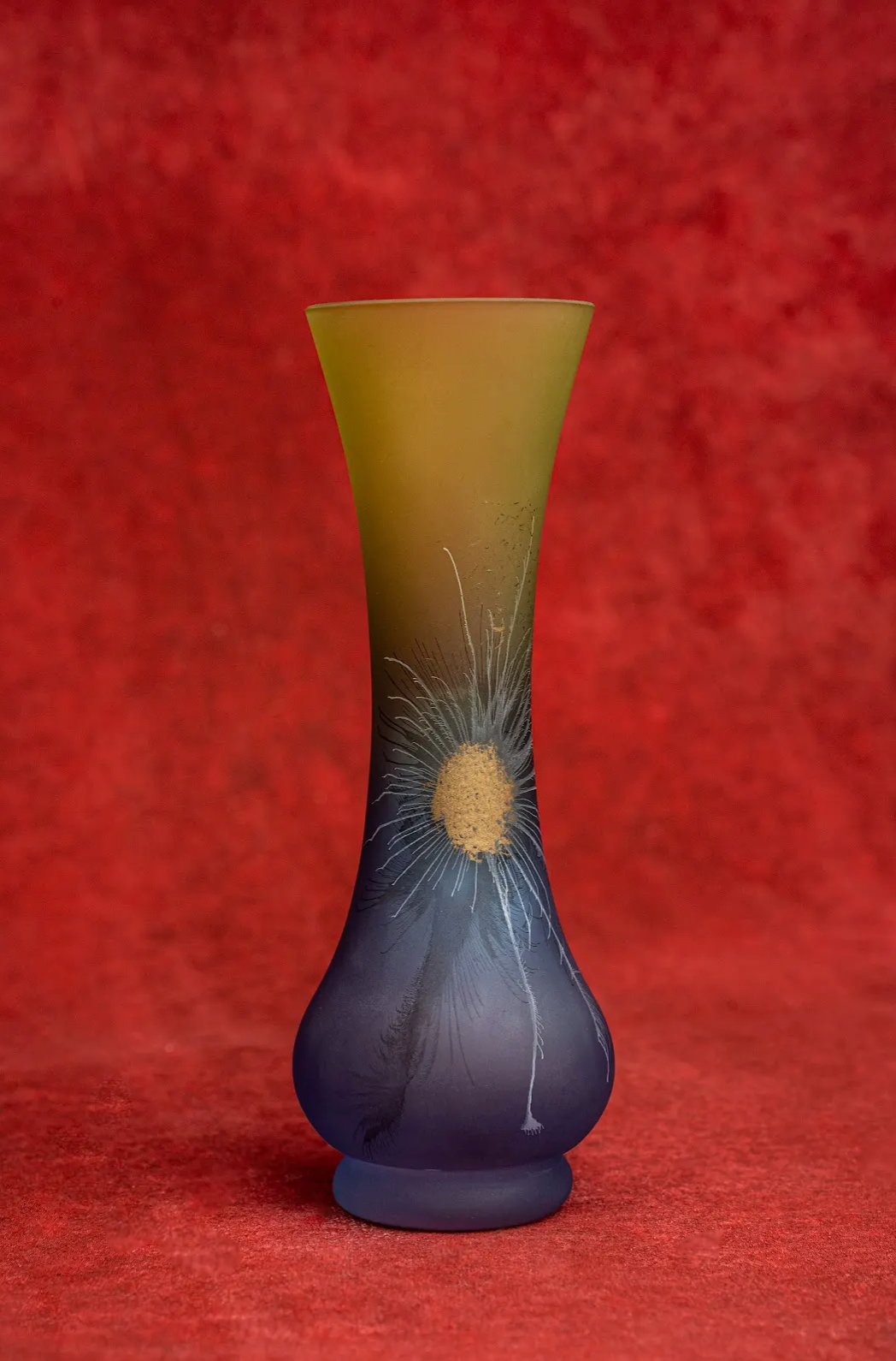 Frosted Glass Flower Vase by Ambiente Zwieswel, Germany