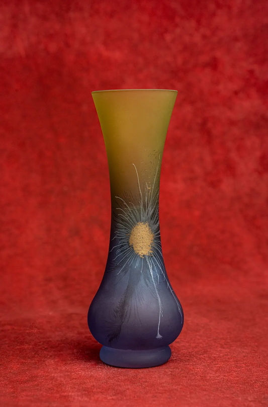 Frosted Glass Flower Vase by Ambiente Zwieswel, Germany