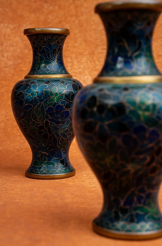 Pair Of Chinese Jingfa Vases